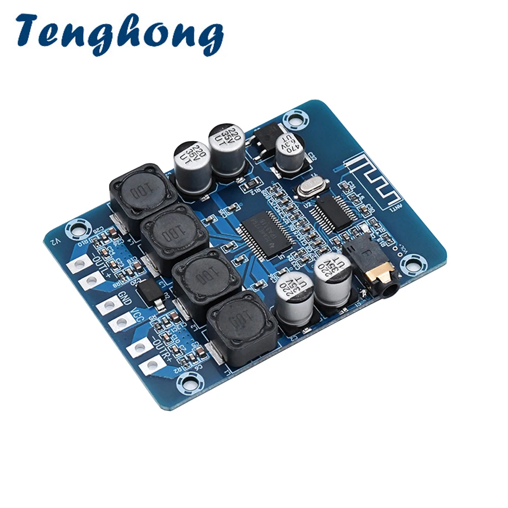Tenghong Bluetooth Digital Power Amplifier Board TPA3118 45W*2 Stereo Audio Amplifiers Module DC12-28V Home Theater Amplificador
Tenghong Bluetooth Digital Power Amplifier Board TPA3118 45W*2 Stereo Audio Amplifiers Module DC12-28V Home Theater Amplificador