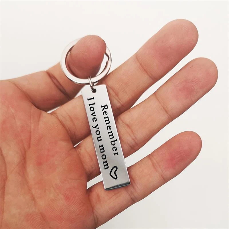 Fashion Keyring Gifts Engraved Remember I Love You Mom Keychain Mother's Day Gift For Mom Jewelry Key Chain
Fashion Keyring Gifts Engraved Remember I Love You Mom Keychain Mother's Day Gift For Mom Jewelry Key Chain