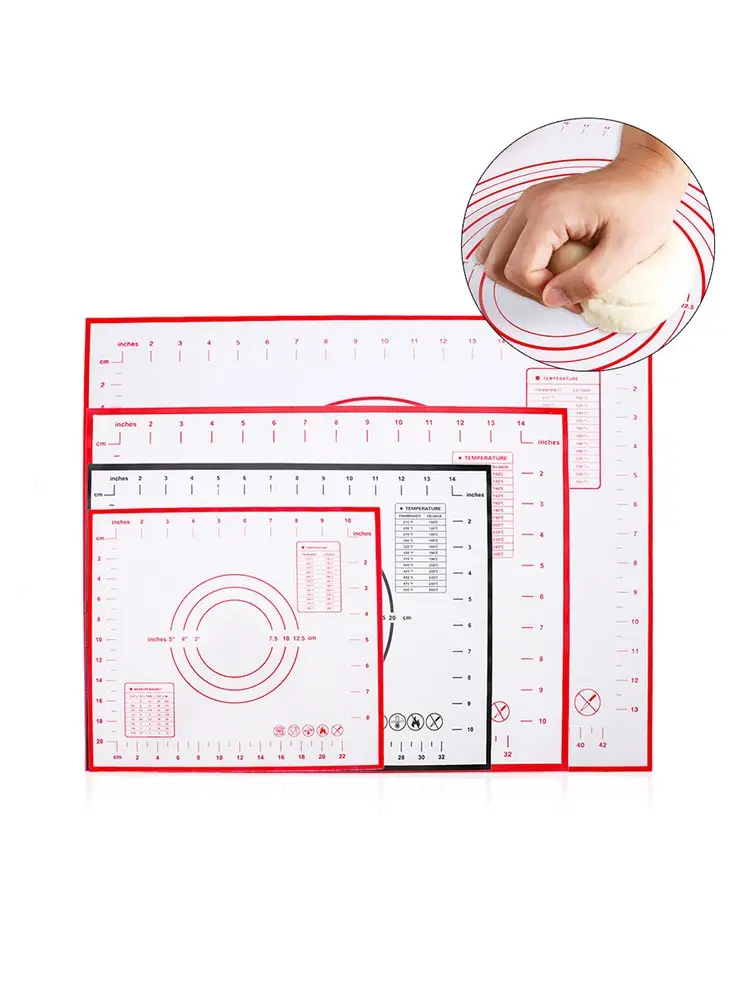 Mat Baking-Accessories-Tools Rolling-Dough-Pad Oven Patisserie Non-Stick Large Silicone Mat Baking-Accessories-Tools Rolling-Dough-Pad Oven Patisserie Non-Stick Large Silicone