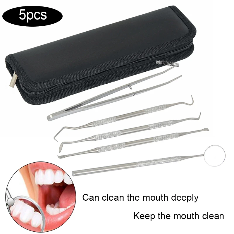 5pc/set Dental Mirror Stainless Steel Dental Dentist Prepared Tool Set Probe Tooth Care Kit Instrument Tweezer Hoe Sickle Scaler
5pc/set Dental Mirror Stainless Steel Dental Dentist Prepared Tool Set Probe Tooth Care Kit Instrument Tweezer Hoe Sickle Scaler