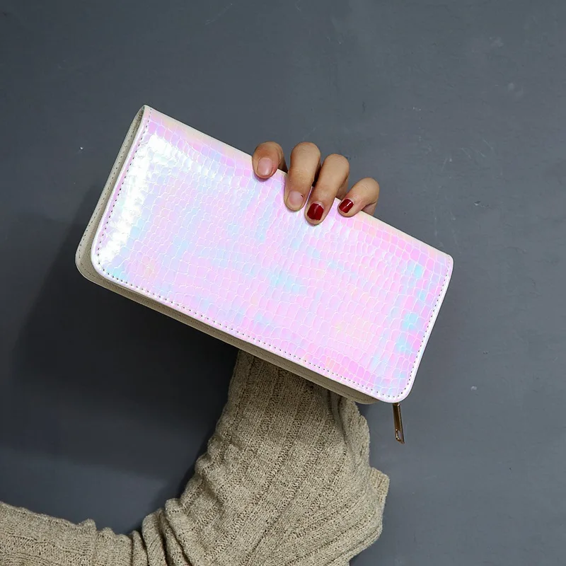 European and American Mermaid Laser wallet female long gradient hand holding bag Zipper 0 Wallet Bank card pack
European and American Mermaid Laser wallet female long gradient hand holding bag Zipper 0 Wallet Bank card pack