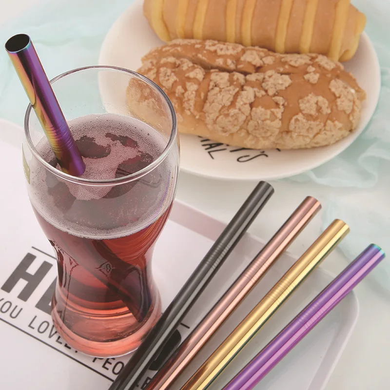 3pcs/set Colorful Reusable Drinking Straw Big Size Stainless Steel Drinking Straw with Cleaner Brush for Bar High Quaility
3pcs/set Colorful Reusable Drinking Straw Big Size Stainless Steel Drinking Straw with Cleaner Brush for Bar High Quaility