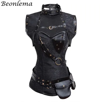Beonlema Black Goth Corset Steampunk Faux Leather Gothic Korset For Women Sexy Overbust Bustiers Plus Size XXXXXXL
Beonlema Black Goth Corset Steampunk Faux Leather Gothic Korset For Women Sexy Overbust Bustiers Plus Size XXXXXXL