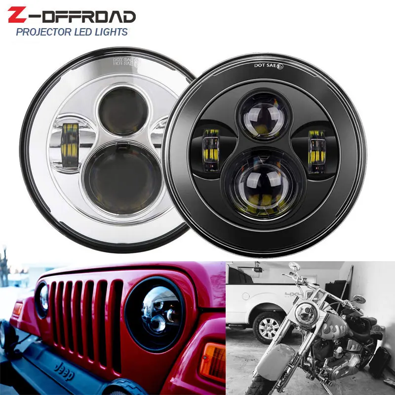1pc 7" LED Headlight for Motorcycle 7inch LED Projector Headlamp Replacement For Jeep Lada 4x4 urban Niva suzuki samurai
1pc 7" LED Headlight for Motorcycle 7inch LED Projector Headlamp Replacement For Jeep Lada 4x4 urban Niva suzuki samurai