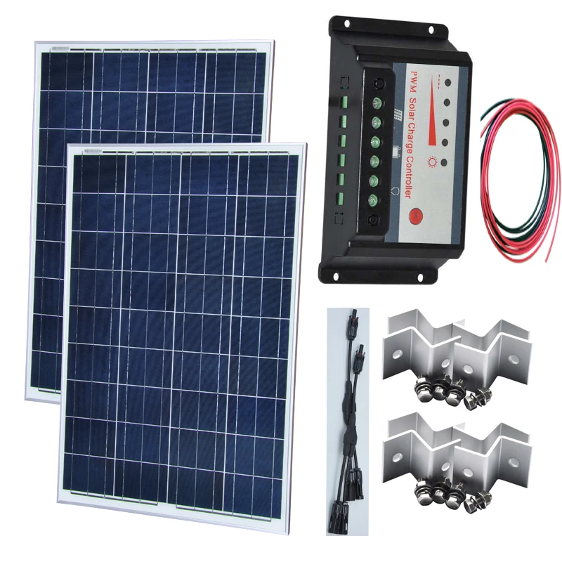solar kit 200w z cable poly