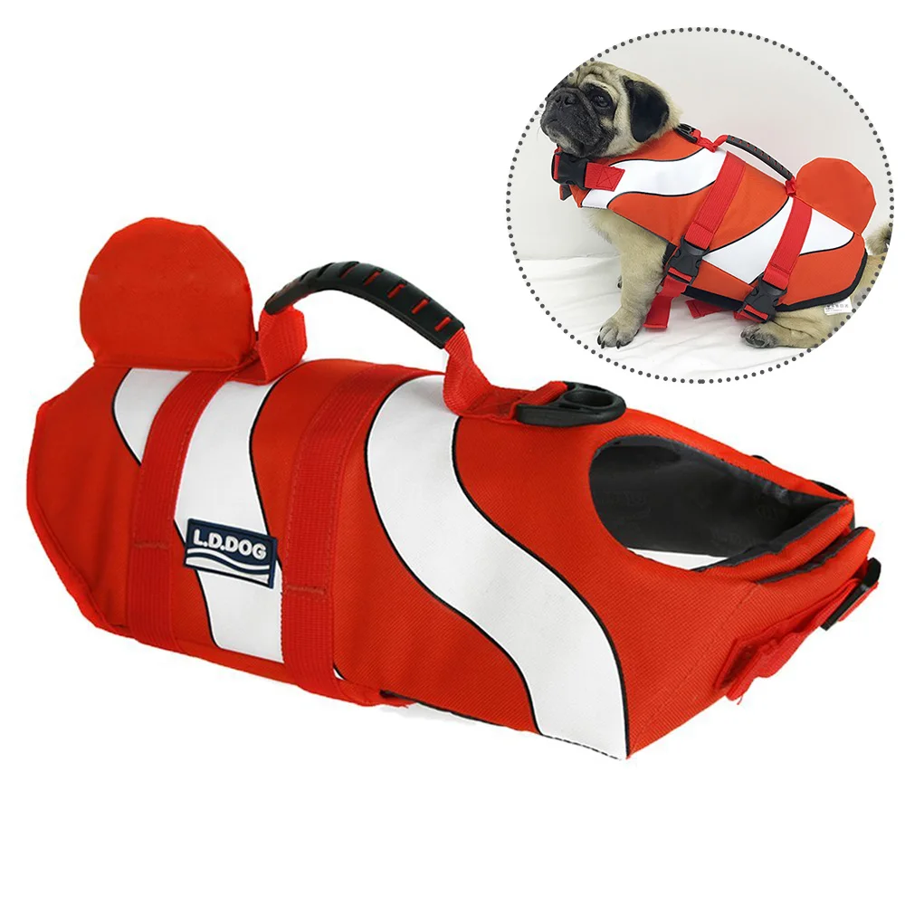 Clownfish Dog Life Jacket Pet Floatation Vest Dog Lifesaver Dog Life Preserver for Water Safety at The Pool, Beach, Boating
Clownfish Dog Life Jacket Pet Floatation Vest Dog Lifesaver Dog Life Preserver for Water Safety at The Pool, Beach, Boating