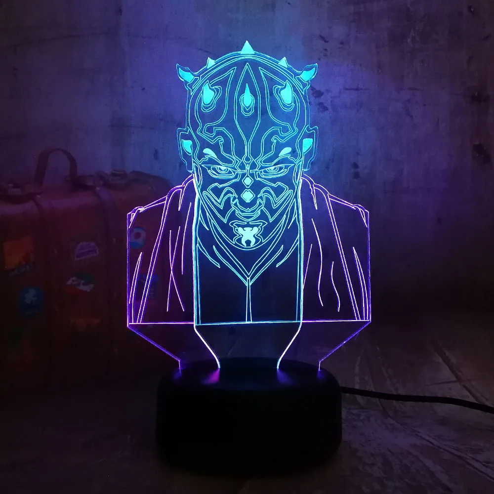 Star Wars Darth Maul Novelty 3D LED Night Light RGB 7 Mixed Dual Color Change Kids Birthday Gift Toys Fans Christmas Home Decor
Star Wars Darth Maul Novelty 3D LED Night Light RGB 7 Mixed Dual Color Change Kids Birthday Gift Toys Fans Christmas Home Decor