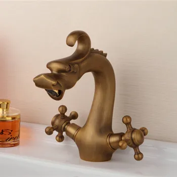 Free shipping Fashion Dragon antique faucet with dual handle antique bathroom basin sink faucet solid brass basin water faucet
Free shipping Fashion Dragon antique faucet with dual handle antique bathroom basin sink faucet solid brass basin water faucet