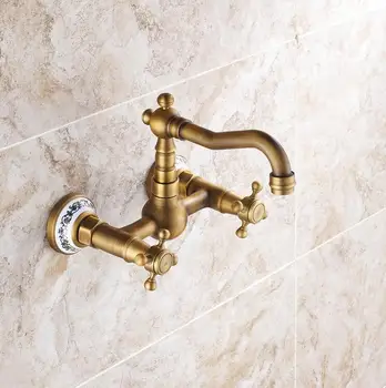 Free shipping Classic wall mount bathroom hot and cold water tap antique brass dual handle faucet mixer tap 8009
Free shipping Classic wall mount bathroom hot and cold water tap antique brass dual handle faucet mixer tap 8009