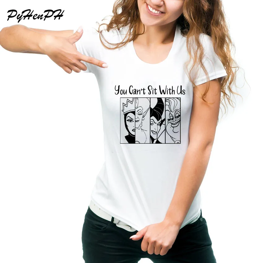 2019 Funny You Can't Sit With Us T-shirt Villain shirt Maleficent Evil Queen Graphic Tee Shirt Femme Women Cool Tops Tees
2019 Funny You Can't Sit With Us T-shirt Villain shirt Maleficent Evil Queen Graphic Tee Shirt Femme Women Cool Tops Tees