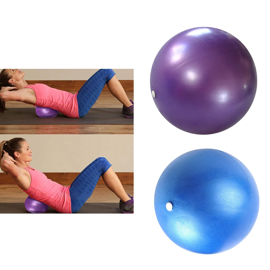2Pcs Heavy Duty 25cm / 9.84 inch PVC Fitness Yoga Ball Smooth Balancing Training Gym Workout Equipment Sports for Body Building