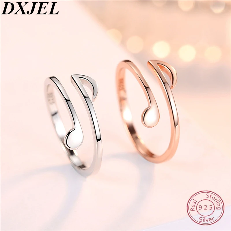 DXJEL 100% 925 Sterling Silver Musical Note Adjustable Rings For Women Jewelry Accessories Creative Design Party Rings Dropship
DXJEL 100% 925 Sterling Silver Musical Note Adjustable Rings For Women Jewelry Accessories Creative Design Party Rings Dropship