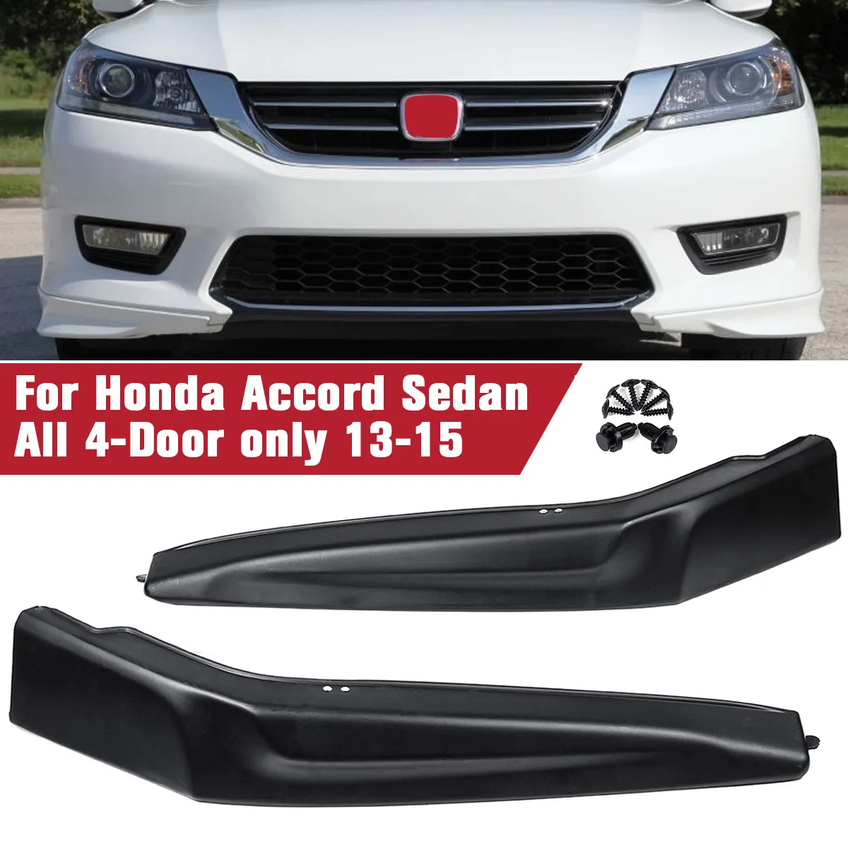 2013 2014 2015 HONDA ACCORD SEDAN FRONT BUMPER COVER LICENSE PLATE BRACKET NEW