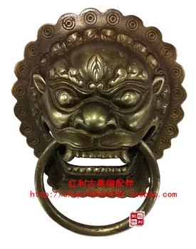 The bonus of classical copper fittings Chinese door decorative antique copper Shoutou tiger lion head door ring 19cm
The bonus of classical copper fittings Chinese door decorative antique copper Shoutou tiger lion head door ring 19cm