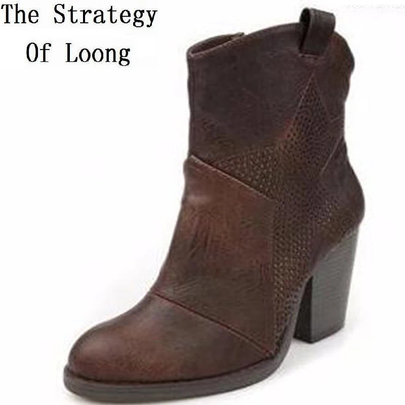 2019 New Arrival Spring Autumn Winter Women Thick Heels Retro Leather Ankle Boots Genuine Leather Vintage Lady Short Boots
2019 New Arrival Spring Autumn Winter Women Thick Heels Retro Leather Ankle Boots Genuine Leather Vintage Lady Short Boots