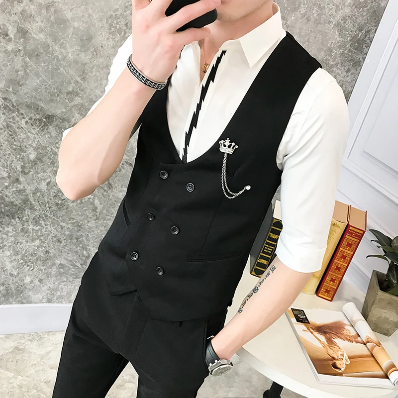 2019 High Quality Men's Fashion Formal Business Daily wear Waistcoat Vest Suit Slim Fit Tuxedo Casual V neck Coat Plus size 5XL
2019 High Quality Men's Fashion Formal Business Daily wear Waistcoat Vest Suit Slim Fit Tuxedo Casual V neck Coat Plus size 5XL