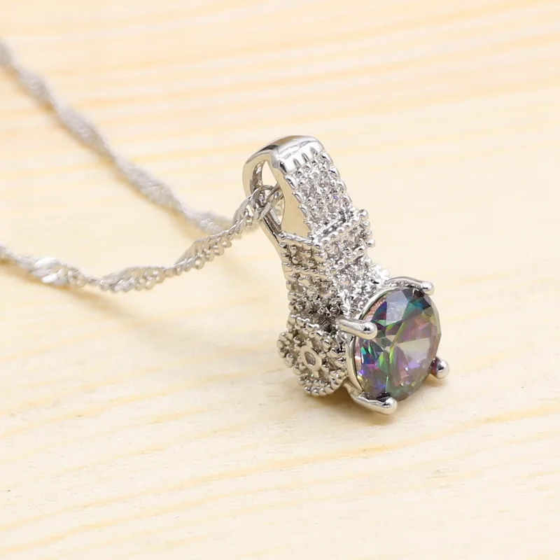 Geometric 925 Silver Necklace Pendant For Women Rainbow Blue Yellow White Black Red Zirconia Jewelry 5 colors Available
Geometric 925 Silver Necklace Pendant For Women Rainbow Blue Yellow White Black Red Zirconia Jewelry 5 colors Available