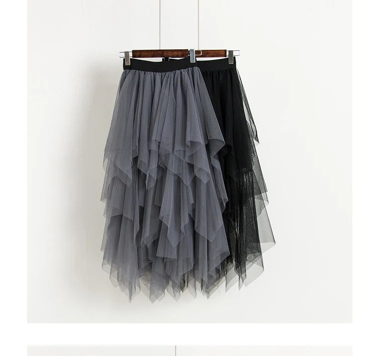2019 Spring and summer new style New irregular skirt Fluffy mesh skirt High waist gauze fairy skirt
2019 Spring and summer new style New irregular skirt Fluffy mesh skirt High waist gauze fairy skirt