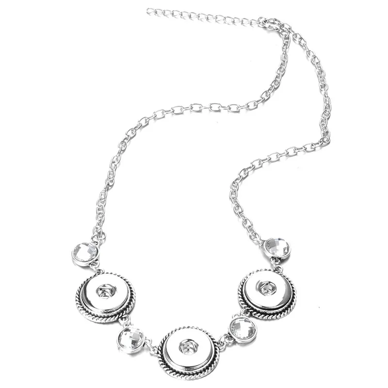 New Rhinestone Snap Button Necklace 3 Button Snap Pendant Necklace for Women Girls 18mm Snap Buttons Jewelry
New Rhinestone Snap Button Necklace 3 Button Snap Pendant Necklace for Women Girls 18mm Snap Buttons Jewelry