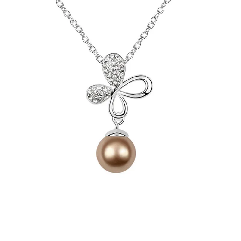 Fashion new Austrian crystal gifts wholesale and mixed batch of women The butterfly pearl pendant necklace -420
Fashion new Austrian crystal gifts wholesale and mixed batch of women The butterfly pearl pendant necklace -420