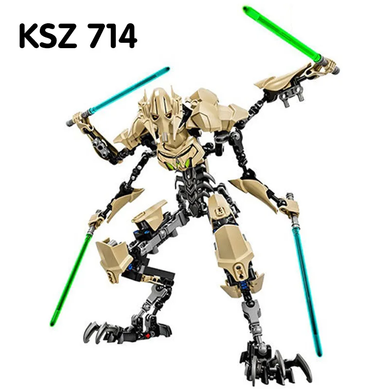 KSZ 714 Star Series Wars 7 General Grievous With Lightsaber Storm Trooper W/Gun Model Toys Building Bricks Blocks Figure Gifts
KSZ 714 Star Series Wars 7 General Grievous With Lightsaber Storm Trooper W/Gun Model Toys Building Bricks Blocks Figure Gifts