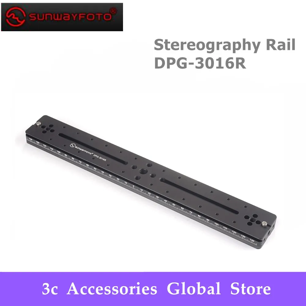 SUNWAYFOTO Stereography Rail DPG-3016R Tripod Head Quick Release Plate for DSLR Camera Tripod Plate Professional Monopod
SUNWAYFOTO Stereography Rail DPG-3016R Tripod Head Quick Release Plate for DSLR Camera Tripod Plate Professional Monopod