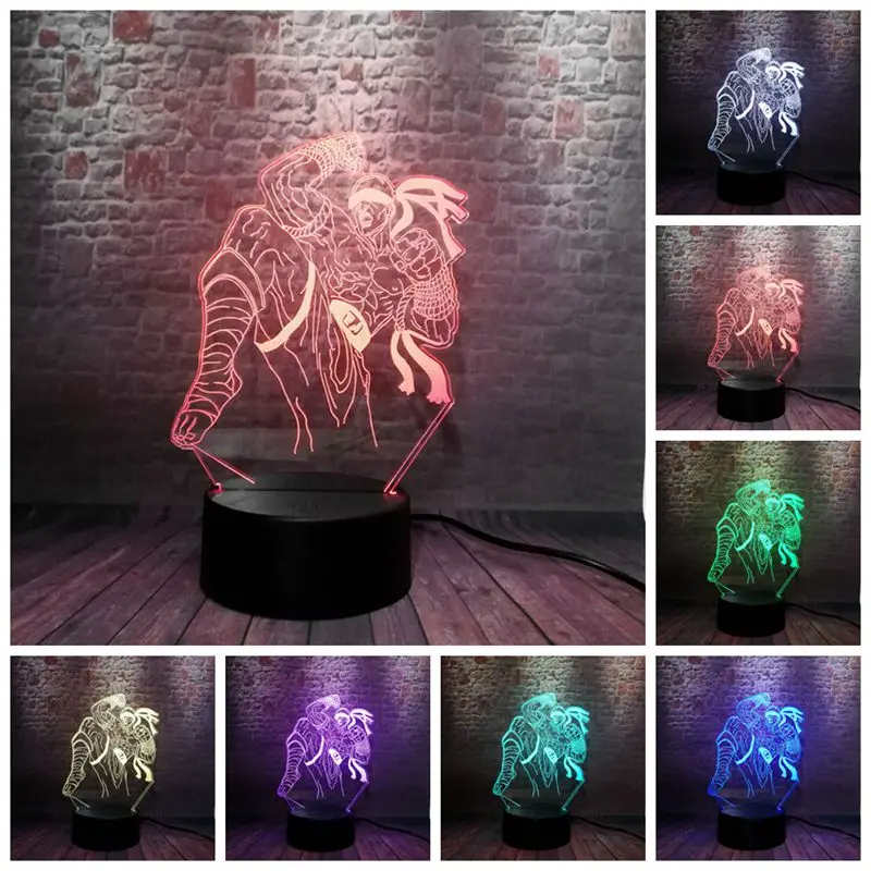 Luminous 3D Illusion NightLight LED 7 Colors Changing Flash Light LOL Hero Model lee Sin Figure Toys
Luminous 3D Illusion NightLight LED 7 Colors Changing Flash Light LOL Hero Model lee Sin Figure Toys