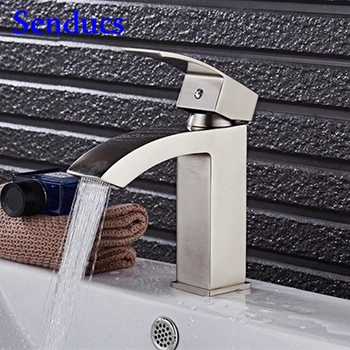 Free shipping Senducs brushed bathroom basin mixer tap for hot cold brass basin sink faucet waterfall basin water taps
Free shipping Senducs brushed bathroom basin mixer tap for hot cold brass basin sink faucet waterfall basin water taps
