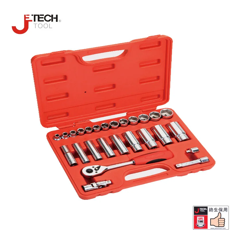 Jetech 26pcs inch 3/8" drive deep standard pro socket sets kit mechanics tools set torque wrench 3/8 socket adapter tool box
Jetech 26pcs inch 3/8" drive deep standard pro socket sets kit mechanics tools set torque wrench 3/8 socket adapter tool box