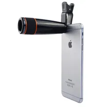 Mobile Phone Lens Universal Clip On 12X Telephoto Lens Optical Zoom Telescope Lenses Camera Kit For iPhone Sumgung Huawei Asus