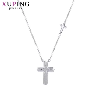 Xuping Fashion Religion Cross Pattern Rhodium Color Necklace Pendant for Women Mother's Day Jewelry Gift M54-40066
Xuping Fashion Religion Cross Pattern Rhodium Color Necklace Pendant for Women Mother's Day Jewelry Gift M54-40066
