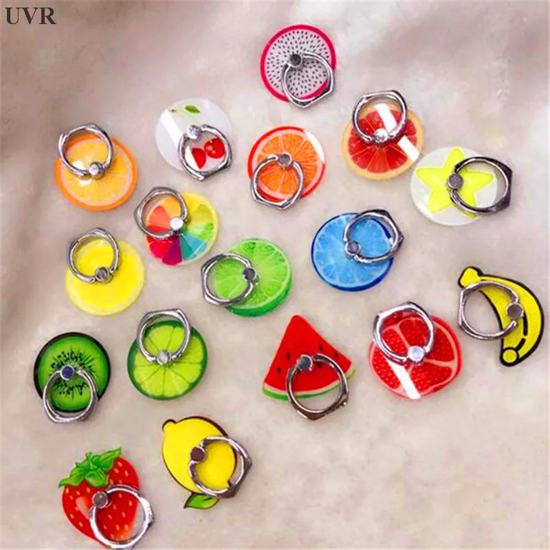 UVR 360 Degree Fruits Finger Ring Smartphone Stand Holder Mobile Phone Holder Stand For iPhone Acrylic All Smart Phone
UVR 360 Degree Fruits Finger Ring Smartphone Stand Holder Mobile Phone Holder Stand For iPhone Acrylic All Smart Phone