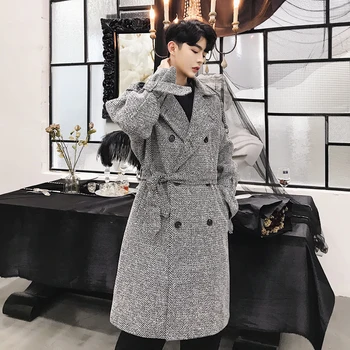 Autumn New Korean version of the Vintage Woolen Coat Lazy Temperament Loose Thin Double-breasted Mens Coat
Autumn New Korean version of the Vintage Woolen Coat Lazy Temperament Loose Thin Double-breasted Mens Coat