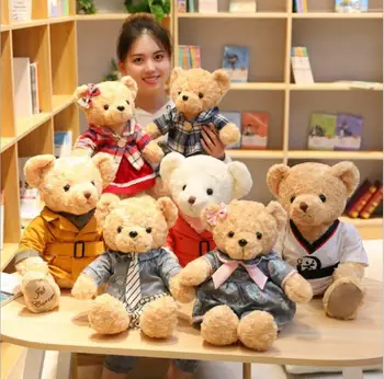 cartoon couple plaid dress teddy bear 45cm stuffed toys cushion plush birthday christmas gift toy #1734
cartoon couple plaid dress teddy bear 45cm stuffed toys cushion plush birthday christmas gift toy #1734