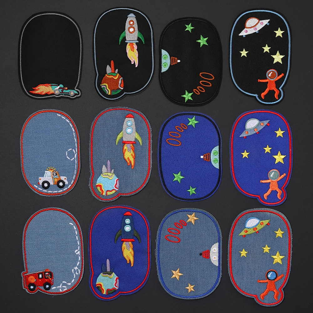 Space Animal Car Diy Cartoon Jeans Patch Iron On Denim Patches Embroidered Sewing Repair Elbow Knee Patches For Children Clothes
Space Animal Car Diy Cartoon Jeans Patch Iron On Denim Patches Embroidered Sewing Repair Elbow Knee Patches For Children Clothes