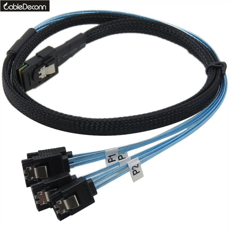 Mini SAS 4i SFF-8087 36P 36-Pin Male to Reverse 4 SATA 7-Pin Splitter Adapter Cable 3FT
Mini SAS 4i SFF-8087 36P 36-Pin Male to Reverse 4 SATA 7-Pin Splitter Adapter Cable 3FT