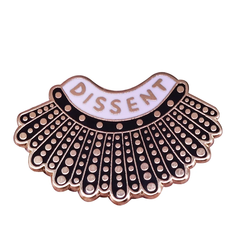 Dissent collar pin Ruth Bader Ginsburg badge notorious RBG feminist brooch women political equality jewelry art gift
Dissent collar pin Ruth Bader Ginsburg badge notorious RBG feminist brooch women political equality jewelry art gift