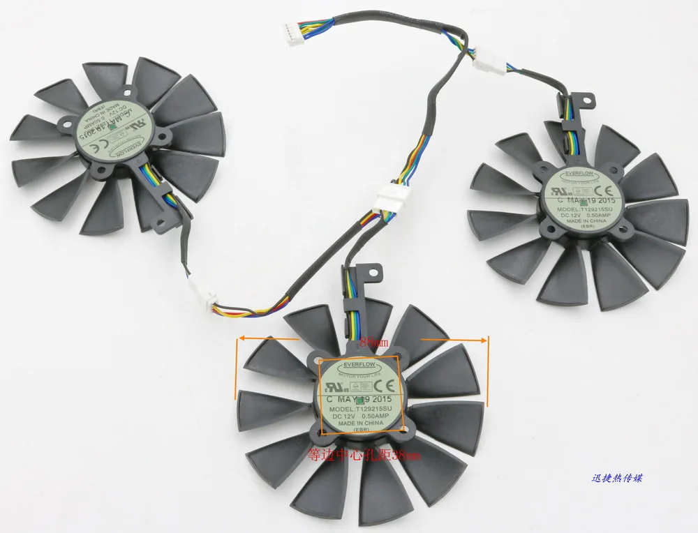 

New Original for STRIX Raptor GTX980Ti/R9 390X/R9 390 graphics card cooling fan FONSONING