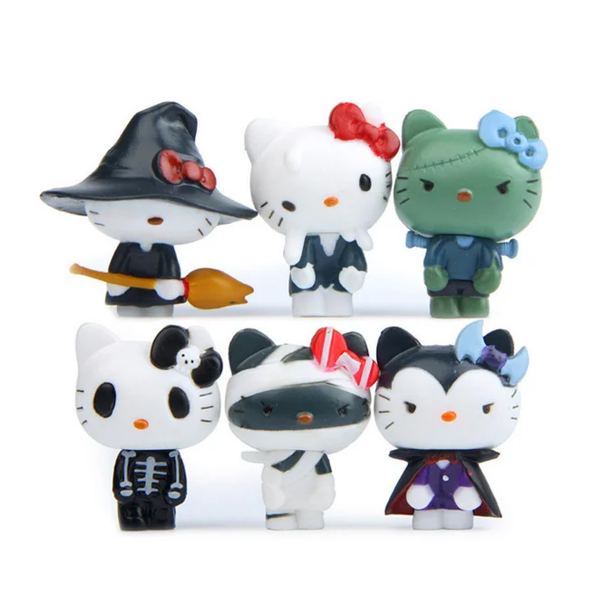 6Pcs/set Cute Anime Cartoon Kawaii Mini Hello Kitty Halloween Figures Toys PVC Action Figure Model Toys Children Gifts Decor
6Pcs/set Cute Anime Cartoon Kawaii Mini Hello Kitty Halloween Figures Toys PVC Action Figure Model Toys Children Gifts Decor