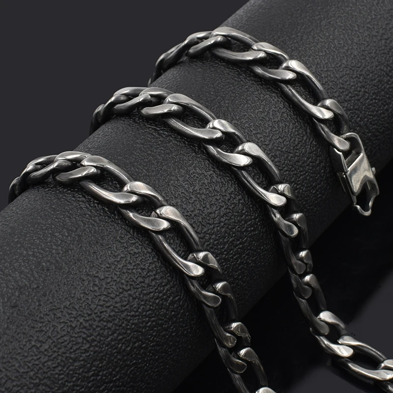 CHIMDOU NK Stainless Steel Figaro Chain Neo Gothic Necklace Vintage Black Color Punk Fashion Gift Unisex Jewelry for Men Women
CHIMDOU NK Stainless Steel Figaro Chain Neo Gothic Necklace Vintage Black Color Punk Fashion Gift Unisex Jewelry for Men Women
