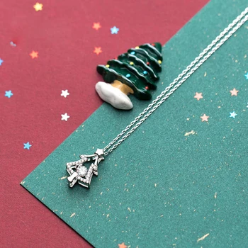 Christmas Tree Necklace 925 Silver Jewelry Choker Pendant Collares Kolye Collier Femme Necklace Women Christmas Gift
Christmas Tree Necklace 925 Silver Jewelry Choker Pendant Collares Kolye Collier Femme Necklace Women Christmas Gift