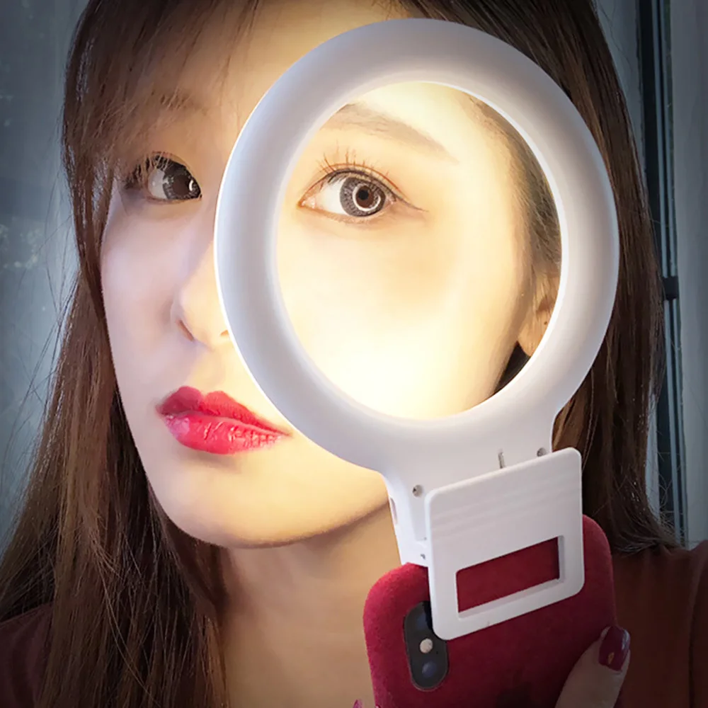 USB Charge LED Selfie Ring Light for iPhone X 8 7 Xs Phone Supplementary Lighting Night Darkness Selfie Enhancing Fill Light
USB Charge LED Selfie Ring Light for iPhone X 8 7 Xs Phone Supplementary Lighting Night Darkness Selfie Enhancing Fill Light