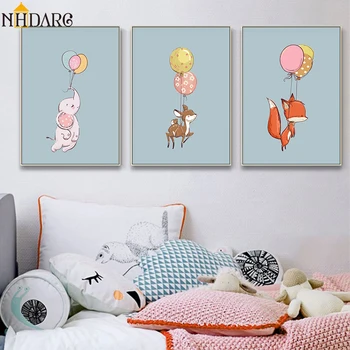 Children Kids Room Decoration Painting, Cartoon Balloon Animals Canvas Print Painting Poster Art Wall Pictures for Home Decor
Children Kids Room Decoration Painting, Cartoon Balloon Animals Canvas Print Painting Poster Art Wall Pictures for Home Decor
