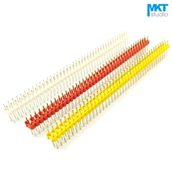 100Pcs Colorful Gold Plated 2x40P 2.54mm Pitch Double Row PTH Male Pin Header For Arduino Red Yellow Blue Green White Black
100Pcs Colorful Gold Plated 2x40P 2.54mm Pitch Double Row PTH Male Pin Header For Arduino Red Yellow Blue Green White Black