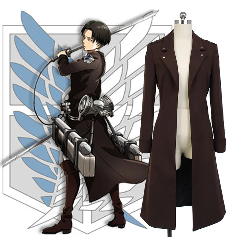 Атака Титанов: Крылья контратака Levi косплей плащ униформа Аниме Shingeki no Kyojin