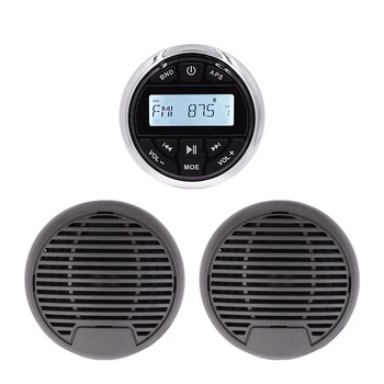 Waterproof Marine Bluetooth Stereo Audio Radio Receiver FM AM Sound System+3" Marine Speakers For UTV ATV Yacht Boat Motorcycle
Waterproof Marine Bluetooth Stereo Audio Radio Receiver FM AM Sound System+3" Marine Speakers For UTV ATV Yacht Boat Motorcycle