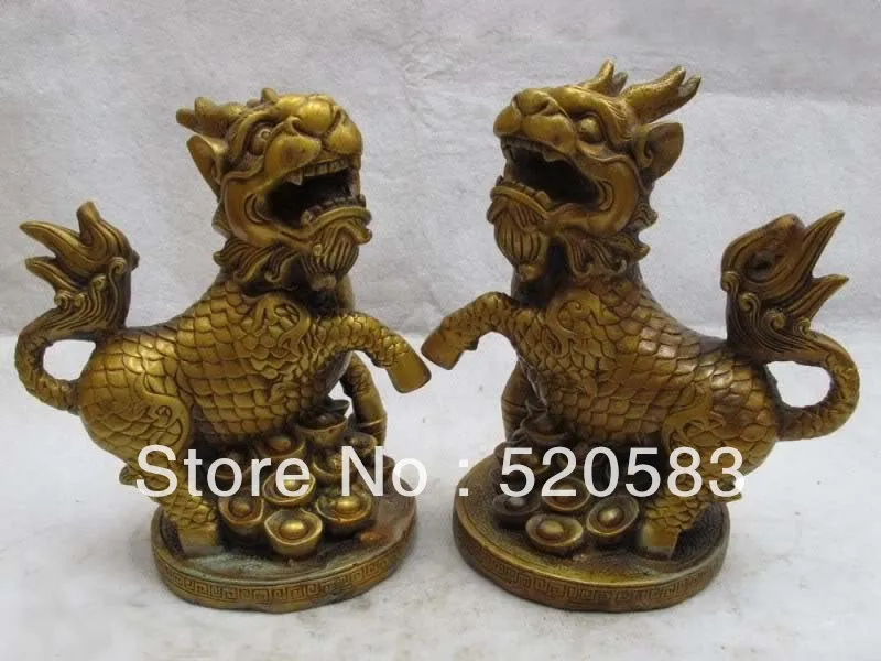 free 8.5 Chinese exquisite Copper Yuan Bao Money Feng Shui Fu Foo Dog Lion kylin Pair fast
free 8.5 Chinese exquisite Copper Yuan Bao Money Feng Shui Fu Foo Dog Lion kylin Pair fast