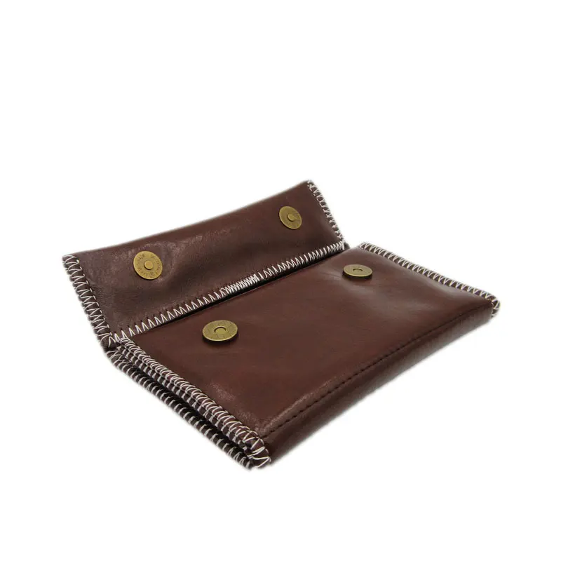 9.3 cm*15.5 cm Handmade Leather Stitching Tobacco Pouch Bag Portable Single Double Pipe Tobacco Storage Clutch Bag Fashion Gift
9.3 cm*15.5 cm Handmade Leather Stitching Tobacco Pouch Bag Portable Single Double Pipe Tobacco Storage Clutch Bag Fashion Gift