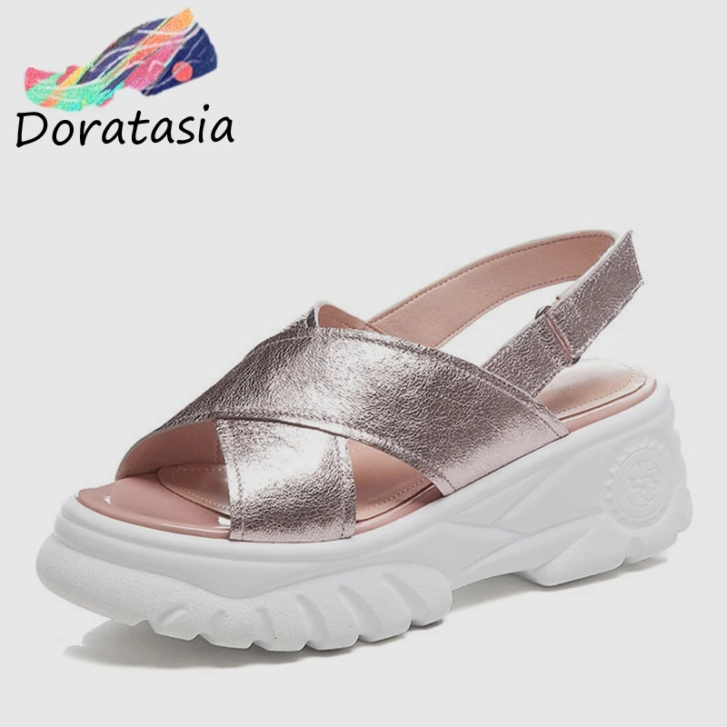 DORATASIA Brand New Big Size 34-42 Genuine Leather Ladies High Heels Platform Shoes Woman Casual Party Ol Summer Sandals
DORATASIA Brand New Big Size 34-42 Genuine Leather Ladies High Heels Platform Shoes Woman Casual Party Ol Summer Sandals