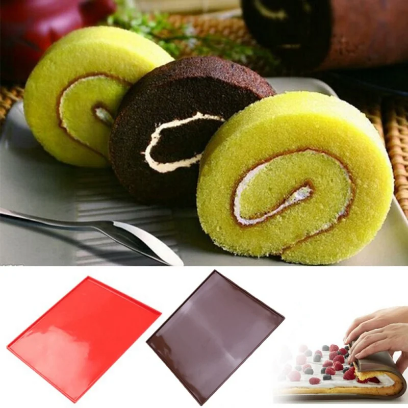 1PCS Cake Roll Mold Swiss Roll Cake Mat Silicone Pizza Cookies Mold Silicone Baking Mat
1PCS Cake Roll Mold Swiss Roll Cake Mat Silicone Pizza Cookies Mold Silicone Baking Mat